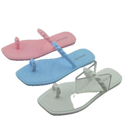 China CUSHIONING Lady Flat Plastic Sandals Freeze Shoes Rivet Slippers for sale