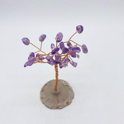 China China retail and wholesale size quality amethyst chips money tree for decoration for sale