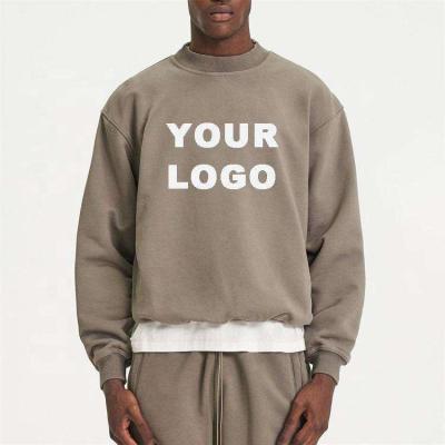 China Other Custom 100% French Cotton Street Wear Logo Printing Heavy 380gsm Terry Over Size Fashion Pullover Sweatshirt For Men for sale