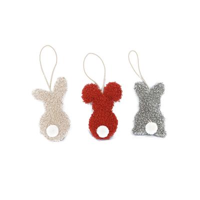 China Santa Snowman Berber Fleece Pendant Christmas Tree Decoration Berber Fleece Pendant for sale