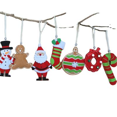 China Hanging Ornament Mini Santa Claus Doll Pendant Hanging Christmas Ornaments Nonwoven Fabric for Christmas Tree Home Holiday Party for sale