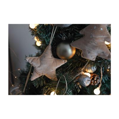 China Indoor Hanging Decorums Mery Christmas Morden Hot Sale Velvet Stars Christmas Tree Decoration for sale