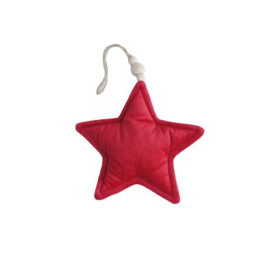 China Wholesale Custom Velvet Christmas Felt Bauble Tree Decorations Ornaments Embroidery Velvet Star for sale