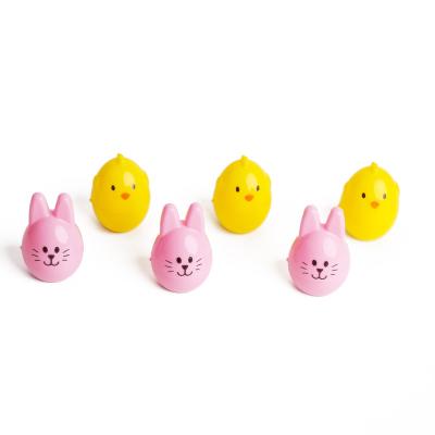 China Light Up Popular Simulation Rabbit And Chick Plastic Eggs 6ct Easter Party Decoration Light Up Eggs for sale