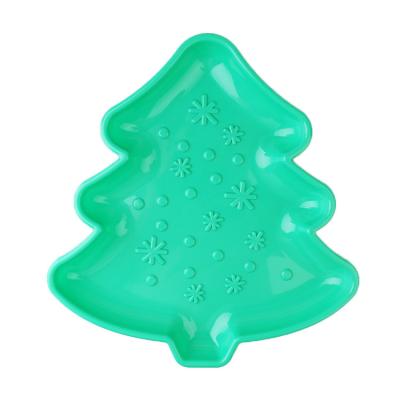 China Hot Sales Disposable Christmas Tree Travel Dishes Party Plastic Dishes Customized Dishes Every Day for sale