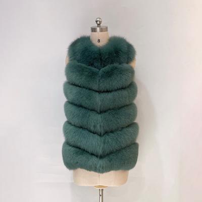 China Winter Warm Luxury Sleeveless Hooded Jacket Women's Sale Long Fox Service/Heat Fur Coat For Women for sale