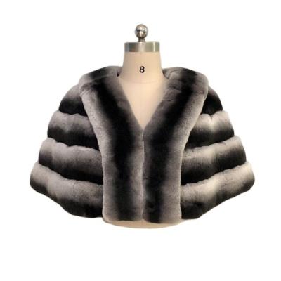 China Rex Rabbit Fur 2022 Real Women Rex Rabbit Fur New Style Fur Cap Winter Shawls for sale