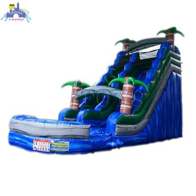 China 0.55-0.6mm PVC Tarpaulin LilyToys Durable Kids Water Slides Backyard Jumping Water Slide Used Inflatable Water Slide For Sale for sale