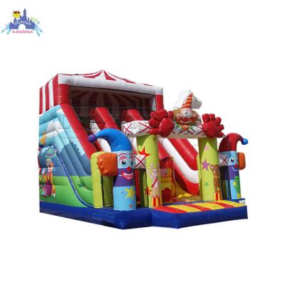 China 0.55-0.6mm PVC Clown Inflatable Dry Slide Customized Slide For Party Kids Inflatable Slide for sale