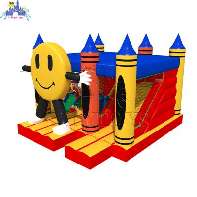 China PVC factory sale inflatable bouncer castle,indoor inflatable trampoline,inflatable combo with slide for sale