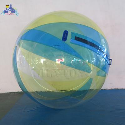 China lilytoys blue and yellow inflatable water ball 2m PVC zorb ball colorful walking water play equipment 2m /customized for sale