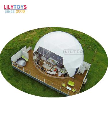 China New Lilytoys outdoor PVC dome tent for sale, customized mobile hotel, meeting venue, fashion show star villa for sale