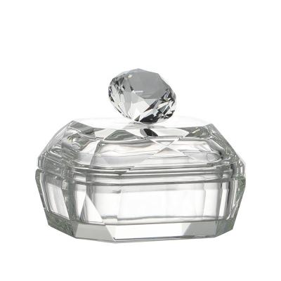 China Factory Wholesale Clear Diamond Shaped Crystal Jewelry Box Eco-friendly Material for sale