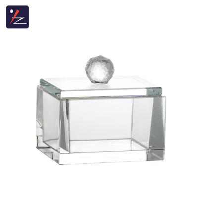 China Home Decoration Wholesale Transparent Jewelry Box Storage Box European Crystal Storage Box for sale