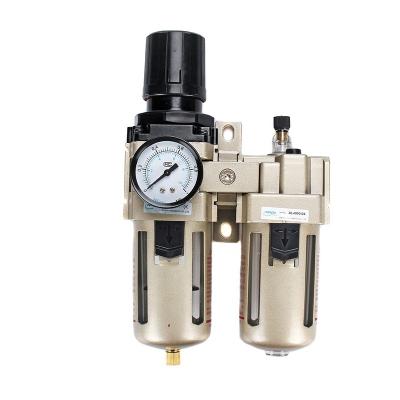 China Hotels NANPU FRL Combination Pneumatic Air Filter Regulator and Oiler AC4010-06 G3/4 Manual Drain SMC Type for sale