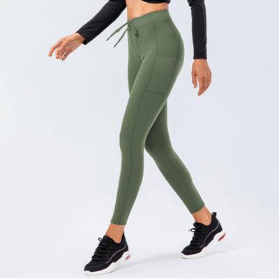 China Wholesale Breathable Yoga Pants For Women With Pockets High Waisted Gaiters With Pockets For Women Workout Gaiters For Women for sale