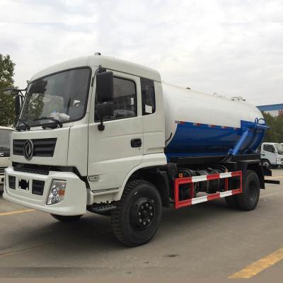 China 10000L Sewage Suction Truck Cummins 170hp Sewage Vacuum Pump Truck for sale