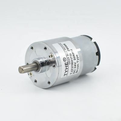 China OD 37mm High Torque 3v 5v 12v 18v 24v 15rpm 12rpm 10rpm 2nm 1.5nm 1w Totally Enclosed Micro Speed ​​DC Motor for BBQ and Toy for sale