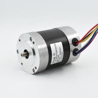 China Totally Enclosed Diameter 57*75mm Low Noise High Efficiency 120W 150 Watt 120W 150 Watt 12v 24v Micro Electric Brushless Motor 57*75mm For AGV for sale