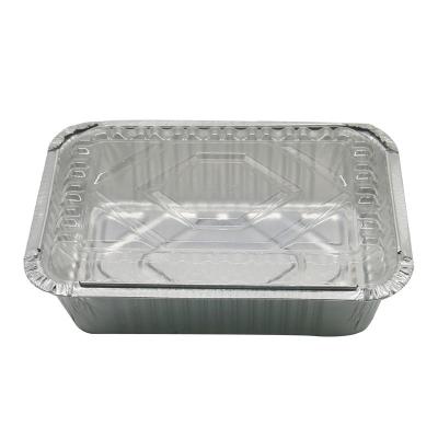 China Baking disposable food grade Eco-friendly takeaway foil  aluminum foil containers box tray pan for  cooking baking roasting for sale