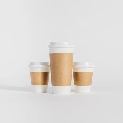 China Disposable Wholesale  Disposable Printing 8oz 10oz 12oz 16oz single wall paper cup customized hot coffee paper cup with  lid for sale