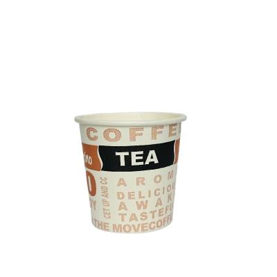 China Disposable printed biodegradable disposable compostable 4oz 8oz vaso de papel  single wall cardboard cup paper cup for sale