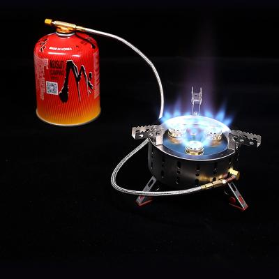 China Mini Gas Burner Gas Cooker Travel Automatic Outdoor Hike 0.5KG 5800W Portable Waterproof Camping Gas Stove for sale