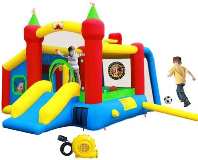 China PVC Inflatable Bounce House Jumping Castle With Slide Family Backyard Bounce Castle For Kids Children for sale