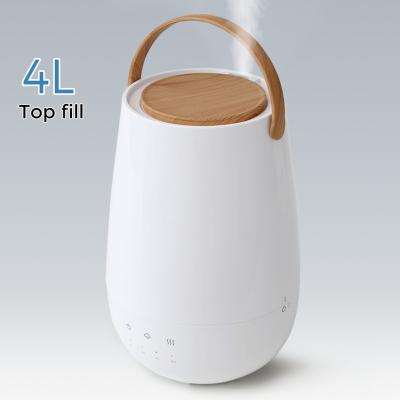 China 4L Large Capacity Handy Portable Touch Control Hybrid Top Touch Screen Cool&Warm Spray Aroma Air Filling Humidifier for sale