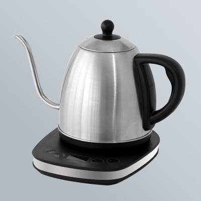 China 1 L Rotating Base 360 ​​Degree Stainless Steel Gooseneck Design Coffee Electric Kettle with Touch Control Function for sale