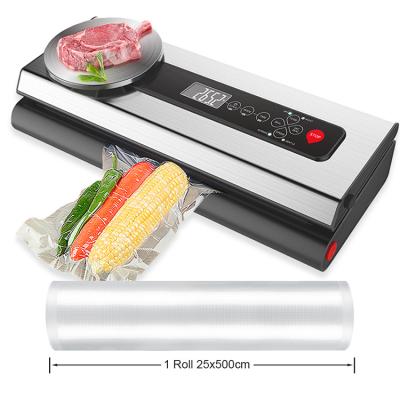 China Household With Handy Stainless Steel Digital Scale Vacuum Portable Heat Sealing Easy Operated Sealer for sale