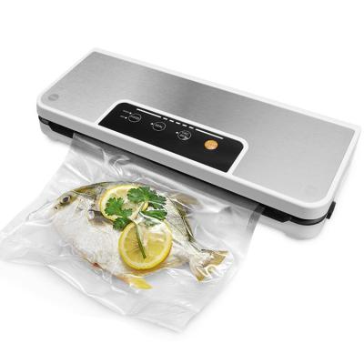 China Household Stainless Steel With Built-in Roll Holder Cutter Pulse Operate Household Moist And Vacuum Dry Bags Vacuum Sealer Machine for sale