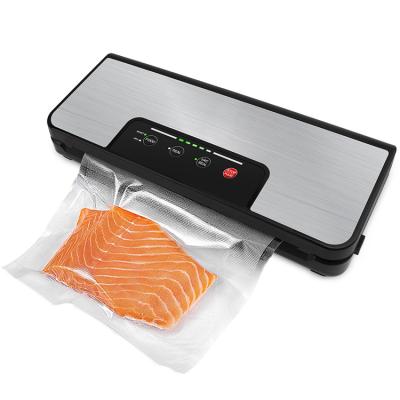 China Household Stainless Steel Household Vacuum Sealer Machine with Built-in Roll Holder Cutter Pulse Operate Moist and Vacuum Dry Bags for sale