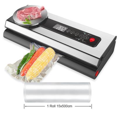 China Portable Stainless Steel Household Food Sealing Storage Automatic Vacuum Packing Sealer for sale