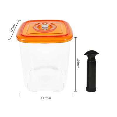 China BSS-1.8 Freshness Preservation BSS-1.8 Storage BPA Vacuum Airtight Seal Silicone Easy Free Transparent Food Storage Airtight Canister for sale