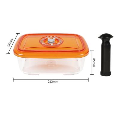 China Freshness Preservation BBC-1.3 Eco Friendly Plastic Airtight Food Storage Lunch Boxes Vacuum Container With Pump for sale