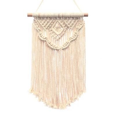 China Pastoral Retro Macrame Woven Wall Hanging Home Decor Wall Tapestry Bohemian Macrame Tapestry for sale