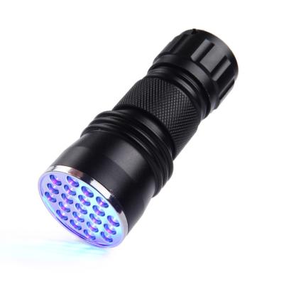 China Hot Sale 21 395nm UV Led Flashlight Dog Urine Dry Battery Operated For Pet Urine Currency Jewelry Verification for sale