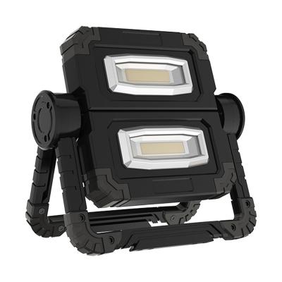 China High Quality Nylon and TPR Material Portable LED Work COB 1000LM USB Flood Lights 360 Degree Folding Light Rechargeable Waterproof Stand Working Light 2pc for sale