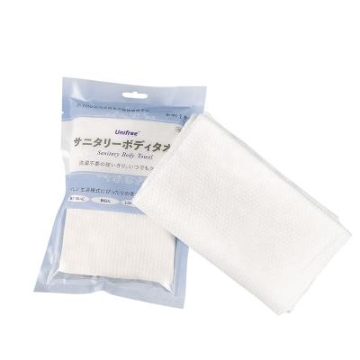 China 2021 New Unifree Body Towel Factory Fiber Disposable Women Man Body And Hair Set For Massage for sale