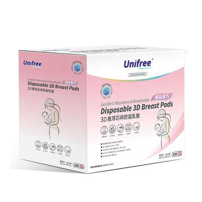 China 2021 Wholesale Custom White Pregnancy Unifree Breast Pads Ready To Ship Anti-galactorrhea Washable Breast Pads for sale