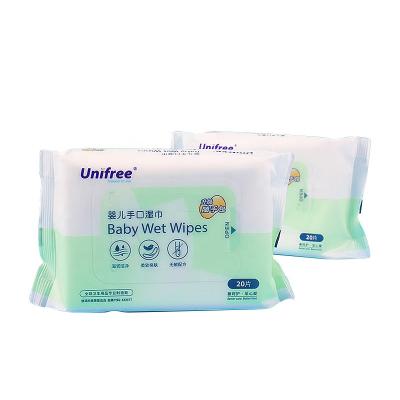 China 2021 New Free Sample Unifree Baby Products Wet Health Wipes Professional Material Skin Friendly High Tech Cleaning for sale