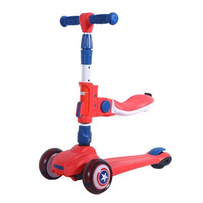 China 3 wheel scooter with seat child toys led scooter three wheel baby scooter bike with seat for sale