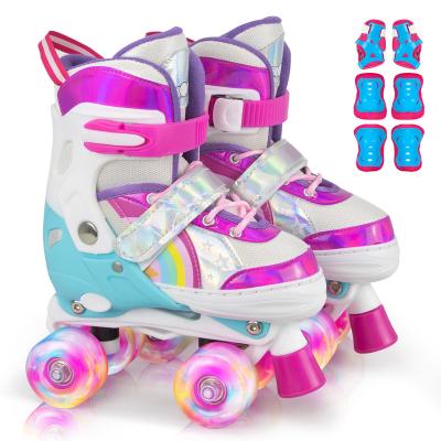 China Kids Fit Quad Skates EVERY Kids Ruedas De Patin Cheap Quad Four Wheel Roller Skate Roller Shoes Integrated Speed ​​Skates Shoes For Kids Boys Girl for sale