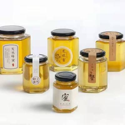 China High Transparency Hexagonal Glass Jar 5ml-5000ml Kitchen Food Storage Jar for sale