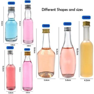 China Mini Glass Packaging Bottle Juice-Kaffee-Wein-Alkohol-Glas-Flasche mit Deckeln zu verkaufen