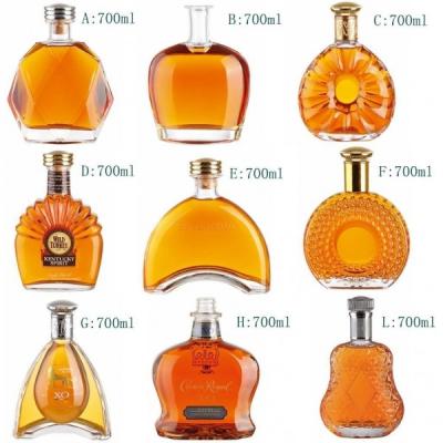 China Glasverpackungs-Flaschen-Whisky-Flaschen 500ml 700ml 750ml für Alkohol-Paket zu verkaufen