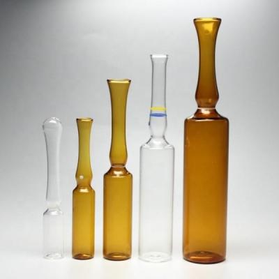 China Klare pharmazeutische Glas- Flasche Standard-Amber Glass Ampoule zu verkaufen