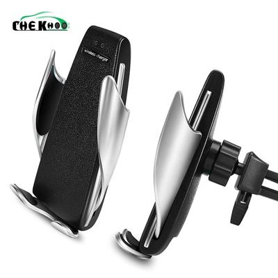 China Car Mobile Phone Holder Wireless Auto-Fixing Charger S5 Phone Holder Fast Charging Mount In Car For Huawei Samsung Smart iPhone xr Phone for sale