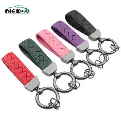 China Leather With Key Ring Key Chain Leather Key Ring For Mercedes BMW Audi Nissan Ford Honda Mazda Toyota Metal Key Chain Car Key Chain Pendant for sale